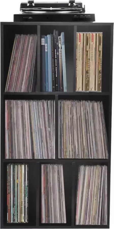 VDD Vinyl Wish LP vinyl opbergkast platenkast lp vinyl rek platenrek boekenkast 8 vakken zwart