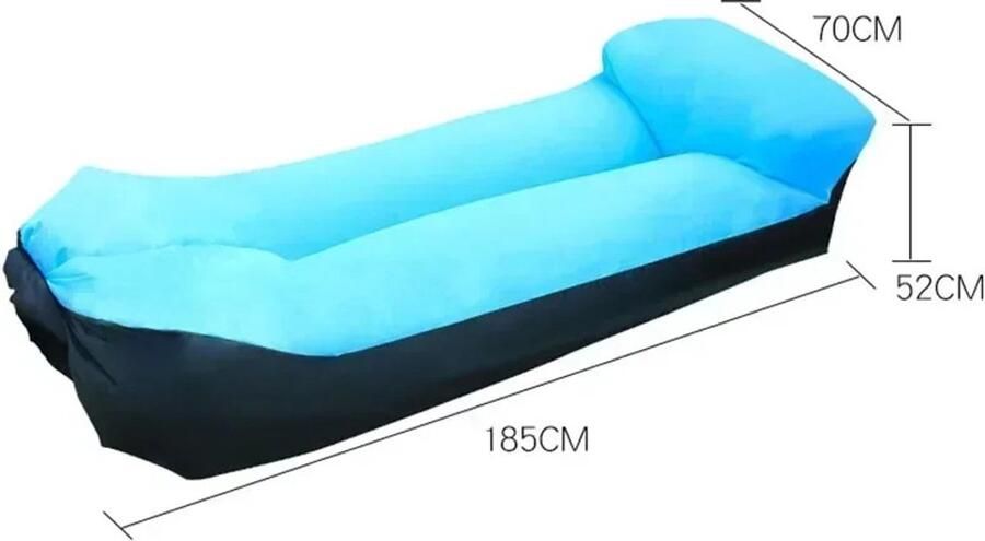Vécarti Luie Opblaasbare Bank Draagbare Opvouwbare Luchtbank Tuin Slaapzak Bed Strand 190X70CM