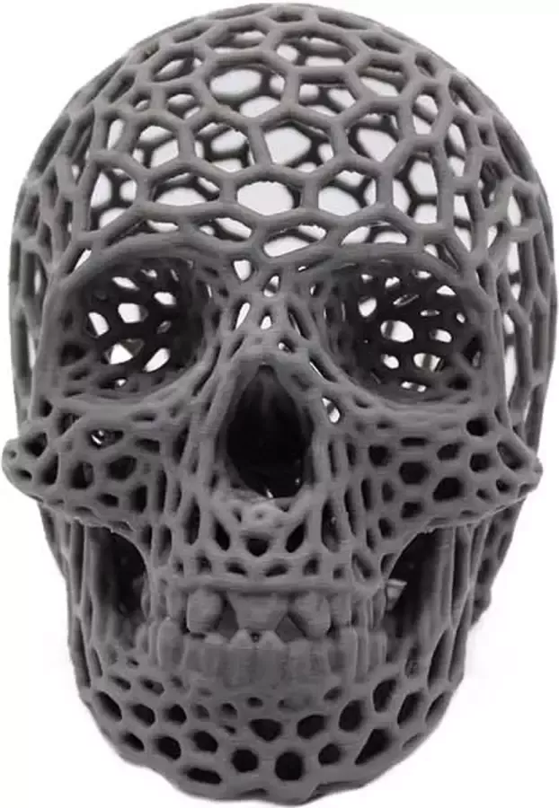 VectorX3D Schedel 'Voronoi Dark Art' Bureau Formaat Grijs Uniek Kerstcadeau Home Deco Geweldig Design Huis Decoratie Doodshoofd