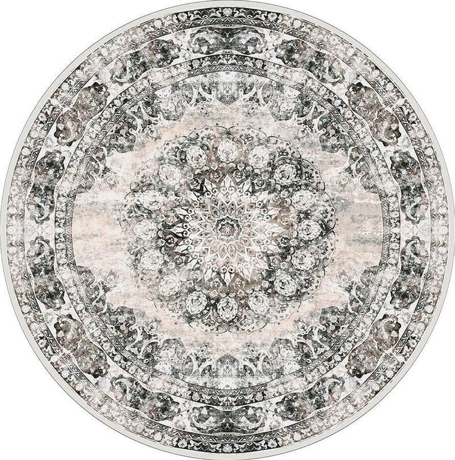 Veer Carpets Vloerkleed Viola Antraciet Rond ø200 cm