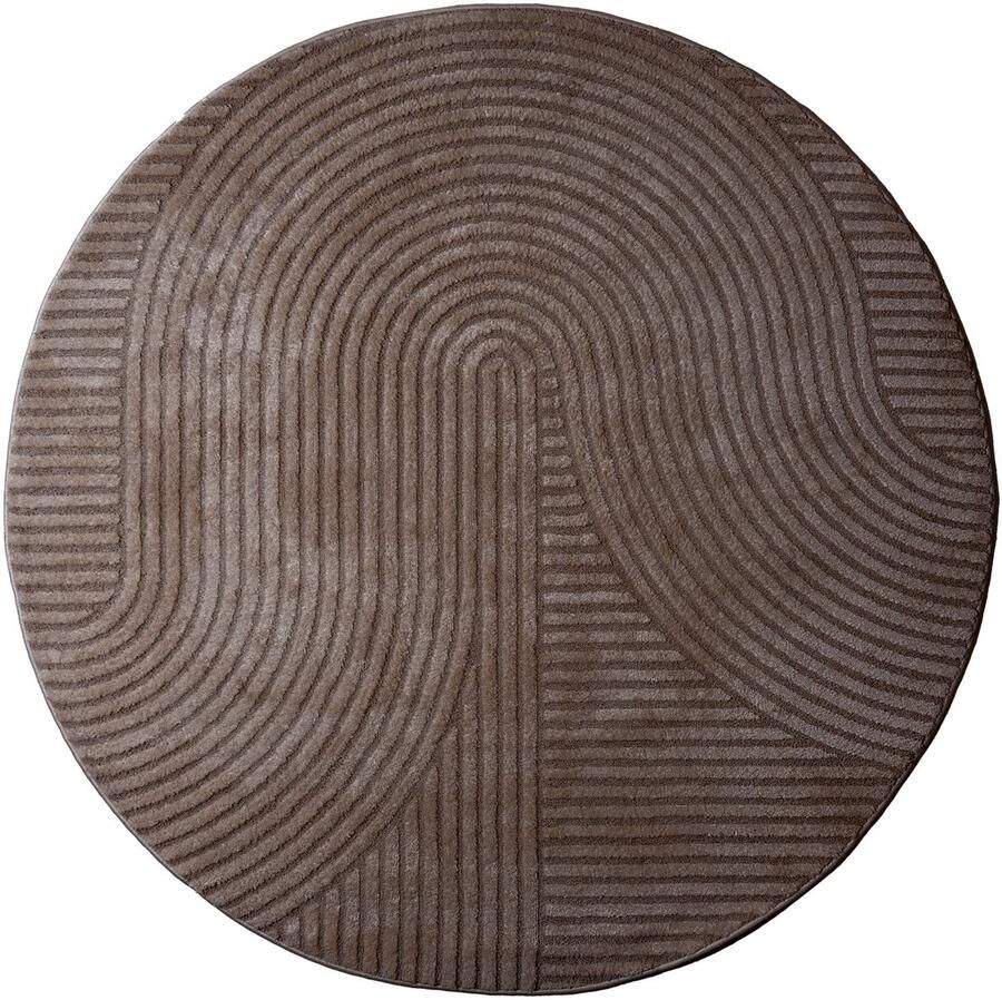 Veer Carpets Vloerkleed Ella Brown Rond ø280 cm