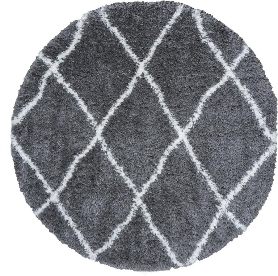 Veer Carpets Vloerkleed Jeffie Grey Rond ø80 cm