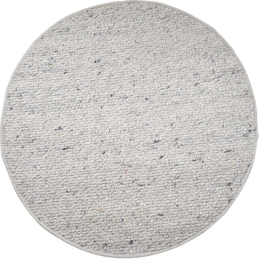 Veer Carpets Vloerkleed Steve Licht Grijs Rond ø200 cm