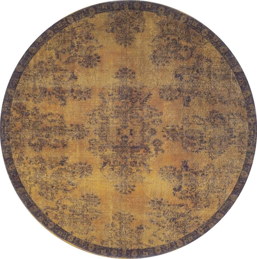 Veer Carpets Vloerkleed Yves Rond Oker ø200 cm