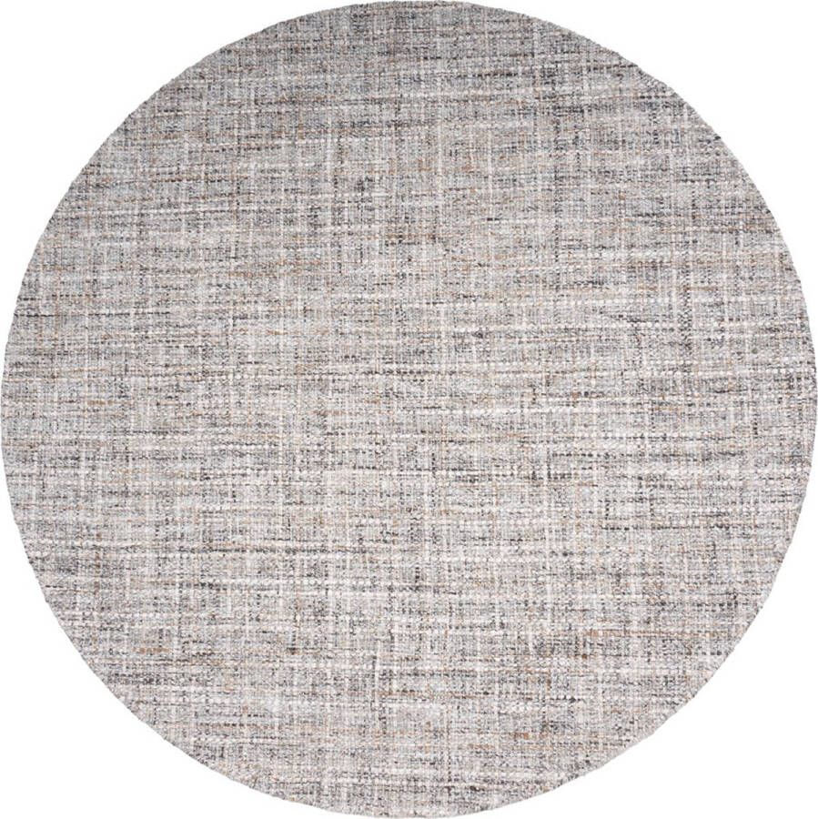 Veer Carpets Vloerkleed Cross Grey|Beige Rond ø200 cm