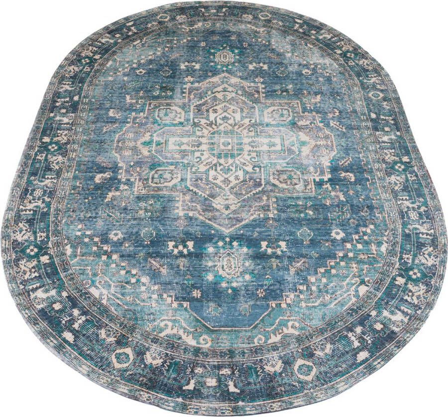 Veer Carpets Vloerkleed Nora Petrol Ovaal 160 x 230 cm