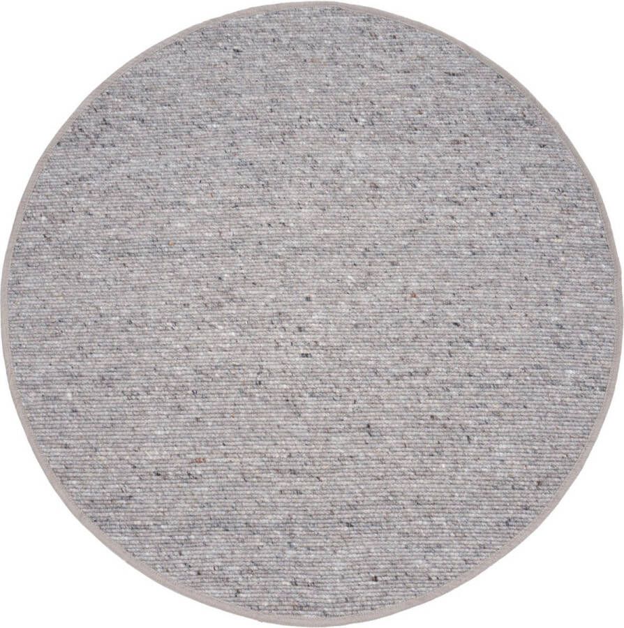 Veer Carpets Vloerkleed Scott Donker Beige Rond ø200 cm