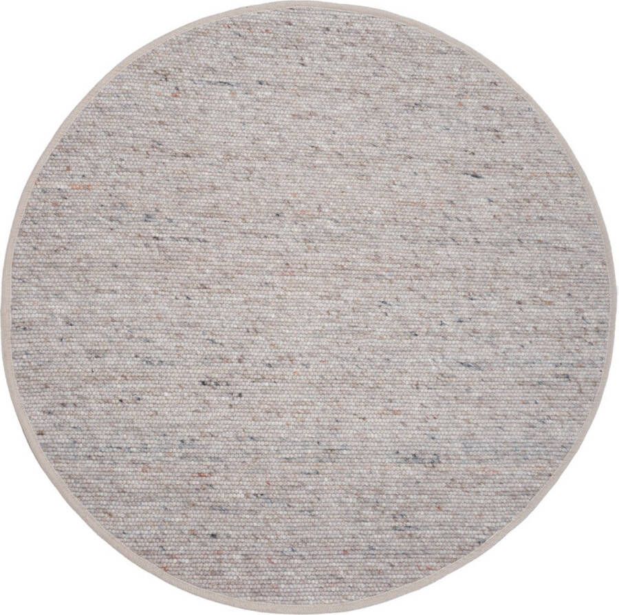 Veer Carpets Vloerkleed Scott Donker Beige Rond ø200 cm