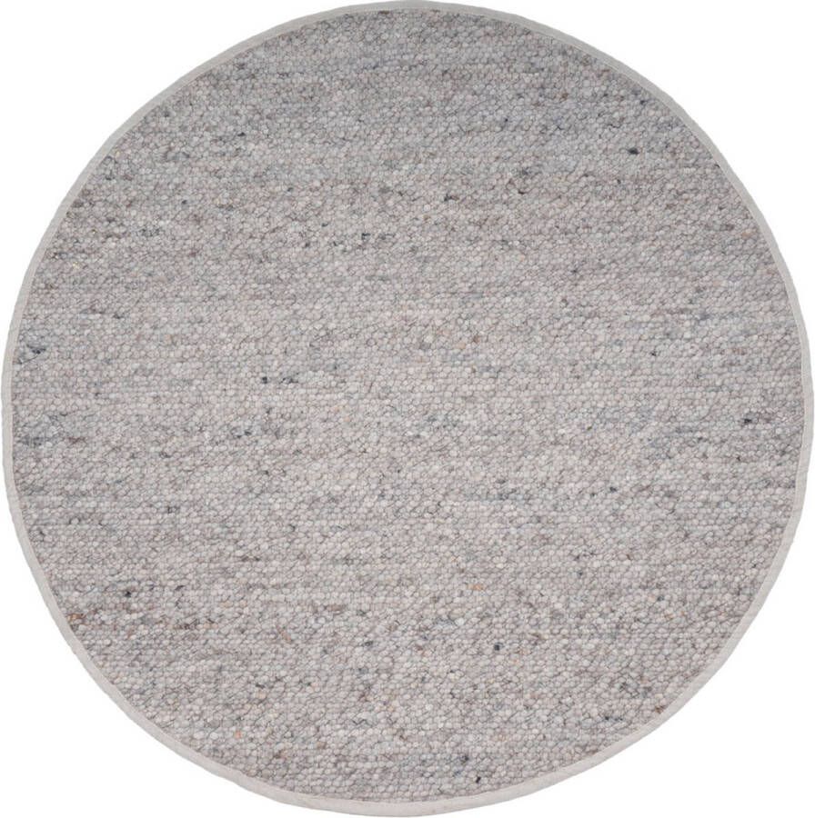 Veer Carpets Vloerkleed Stone Licht Grijs 421 Rond ø160 cm