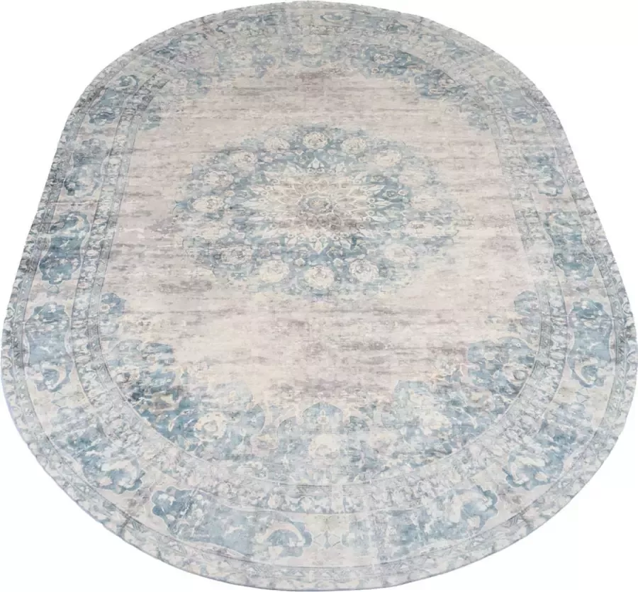 Veer Carpets Vloerkleed Viola Blue Ovaal 160 x 230 cm