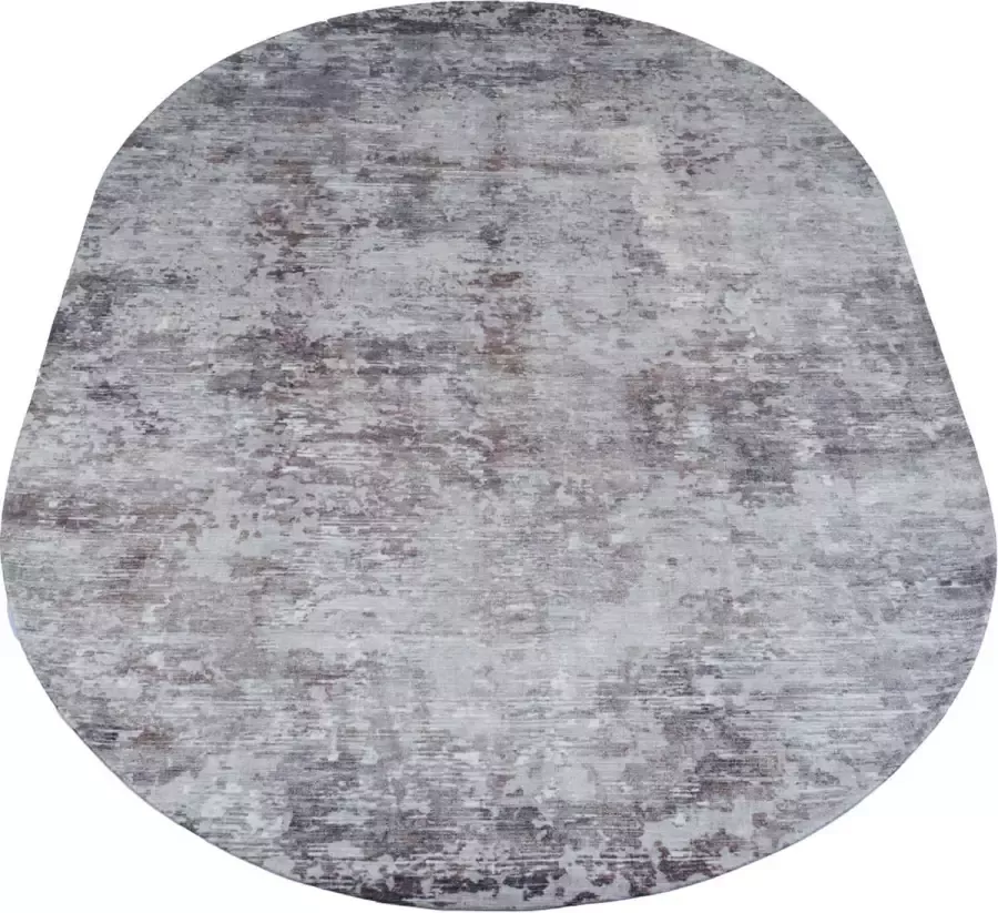 Veer Carpets Vloerkleed Yara Silver Ovaal 160 x 230 cm