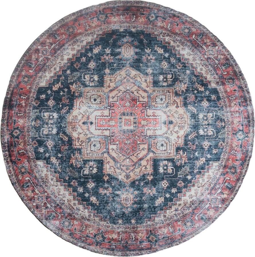 Veer Carpets Vloerkleed Nora Rood Rond ø200 cm