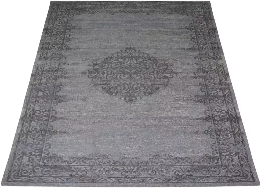 Veercarpets vloerkleed Adel donker grijs medaillon 200x290 cm