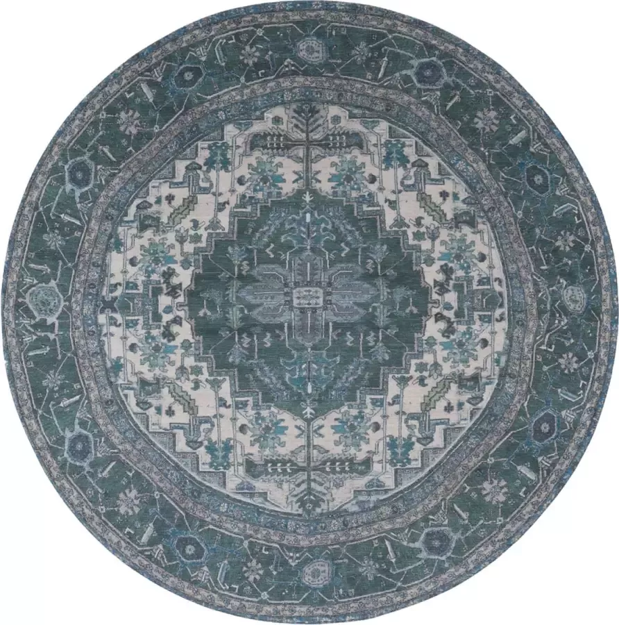 Veer Carpets Vloerkleed Heris Green 10 Rond ø160 cm