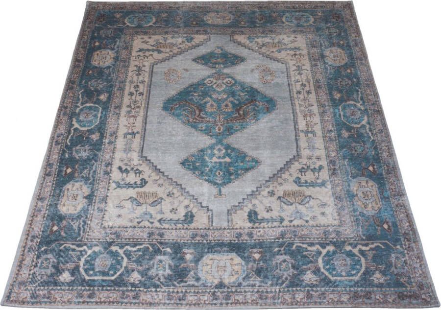 Veer Carpets Vloerkleed Karaca Blue 03 160 x 230 cm