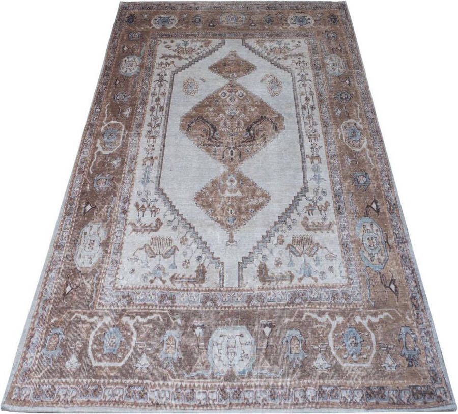 Veer Carpets Vloerkleed Karaca Brown 08 200 x 290 cm
