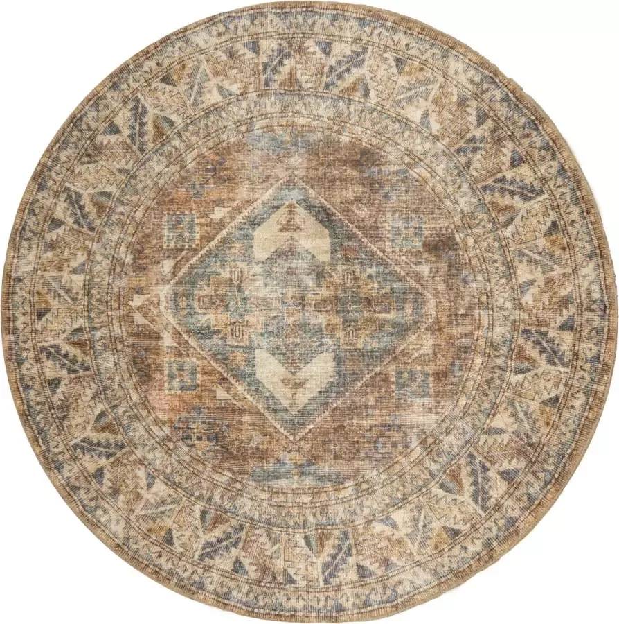 Veer Carpets Vloerkleed Laria Blue 1 Rond ø200 cm