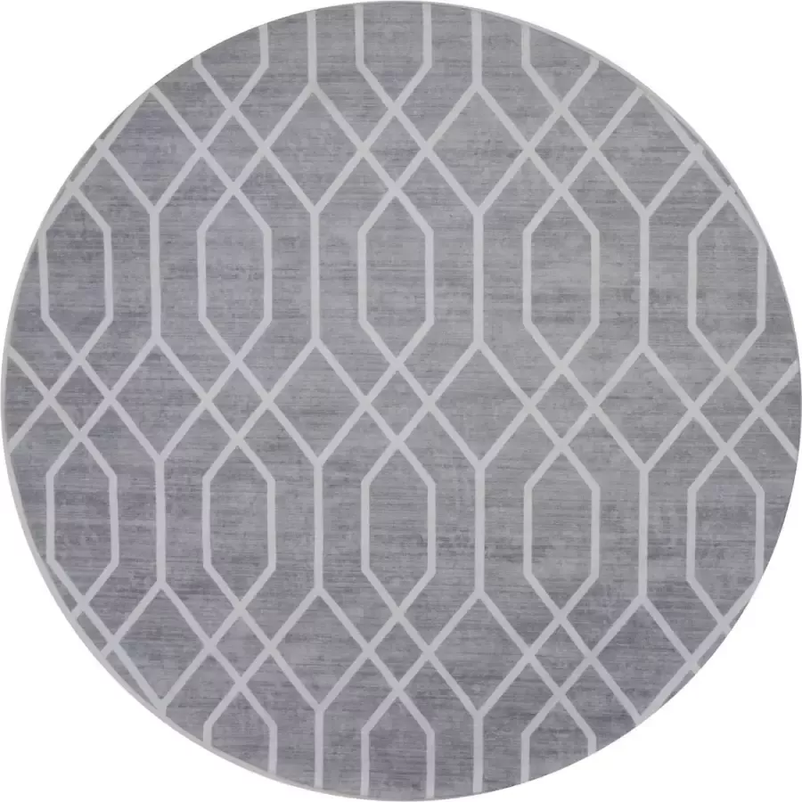 Veer Carpets Vloerkleed Pattern Rond Grijs ø160 cm