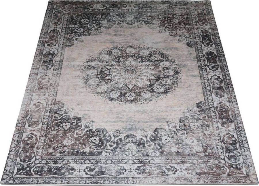 Veer Carpets Vloerkleed Viola Antraciet 200 x 200 cm