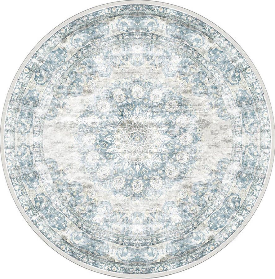 Veer Carpets Vloerkleed Viola Rond Blue ø120 cm