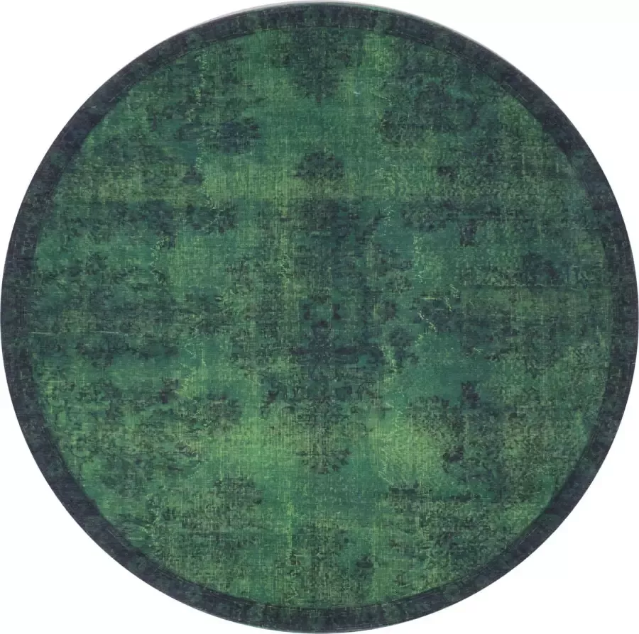 Veer Carpets Vloerkleed Yves Rond Groen ø120 cm