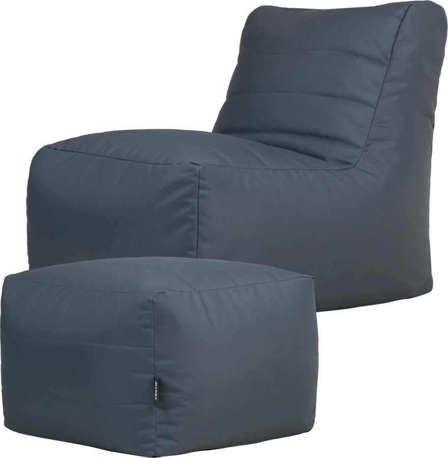 Veeva Modulaire Sun-zitzakset voor Binnen en Buiten Houtskool Zitzak Modulaire Sofa Zitzakstoel Volwassenen met Vulling Waterdicht