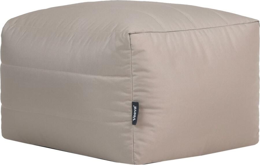 Veeva Modulaire Sun-zitzakvoetenbank voor Binnen en Buiten Beige XXL Zitzak met Vulling Poef Woonkamerzitzakken Zitzak Buiten Weerbestendig Waterdicht