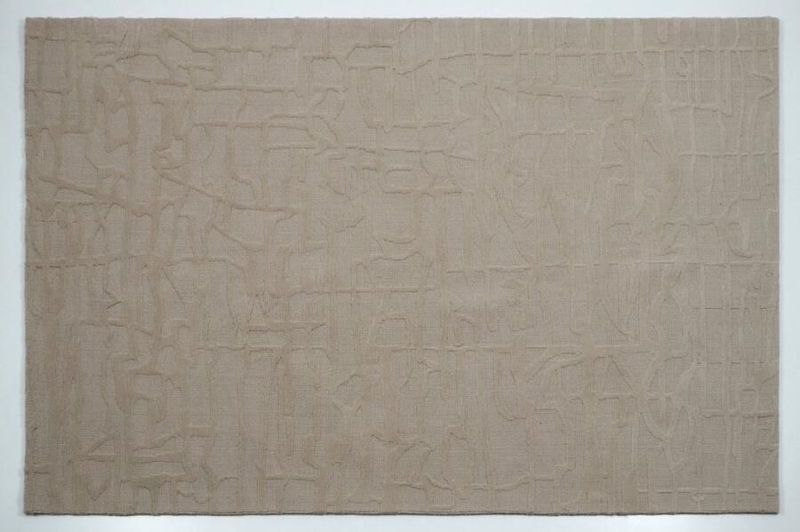 Velaar Outlet Abstract Vloerkleed Celso 100% Wol Laagpolig Beige 190x290 CM