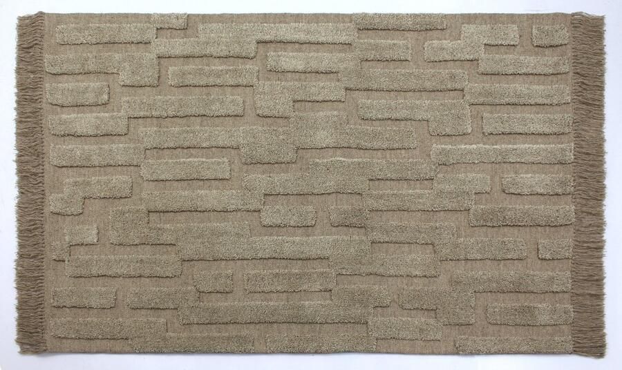 Velaar Vloerkleed Acyee Japandi – 100% Wol Design Tapijt Beige 190x290 CM