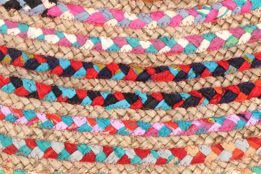 Velaar Vloerkleed Jaipur Multi Jute Rond Tapijt Jute & Katoen Multikleur Beige 200 CM ROND