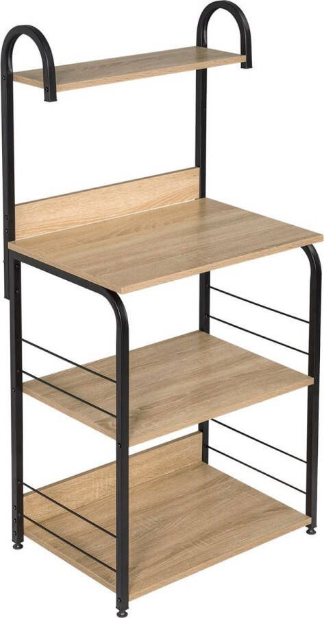 Velox Houten Opbergkast Opbergkasten Opbergrek Organizer Geschikt voor Keuken Woonkamer & Slaapkamer MDF 60x40x125.5