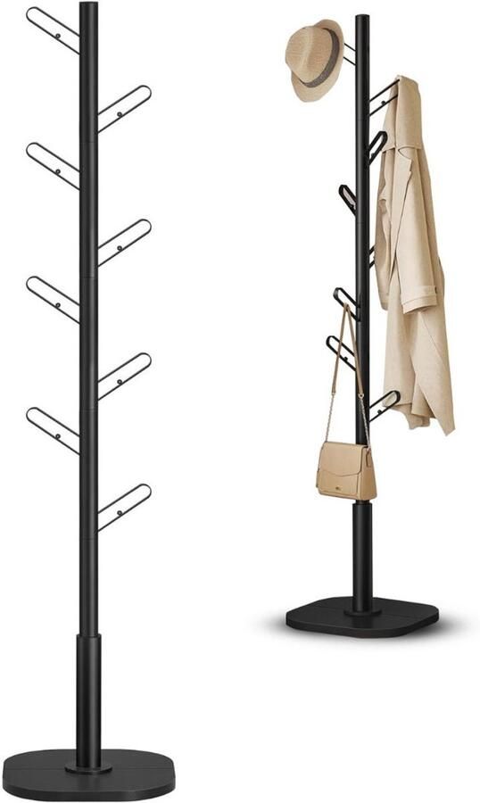 VELTRR Veltro Kapstok Staand Garderoberek Kledingrek Haken- Industrieel Zwart