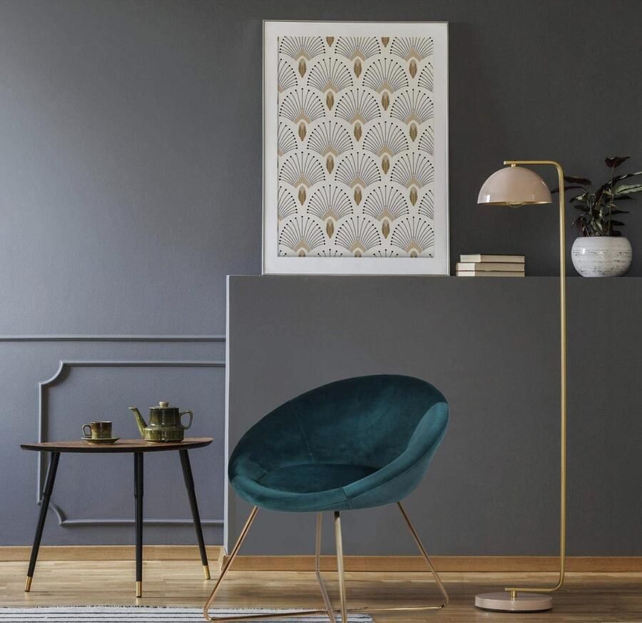 Velvet stoel fauteuil luxe fluwelen stoel