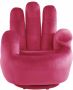 Vente-unique Draaibare fauteuil hand CATCHY van fluweel Fuchsia L 82 cm x H 89 cm x D 78 cm - Thumbnail 1