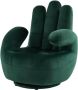 Vente-unique Draaibare fauteuil hand CATCHY van fluweel Spargroen L 82 cm x H 89 cm x D 78 cm - Thumbnail 2