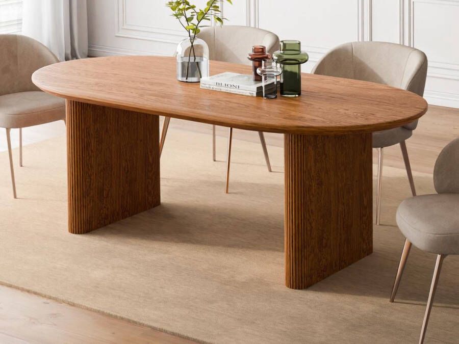 Vente-unique Eettafel 8 plaatsen van mangohout Naturel BALIMELA L 220 cm x H 76 cm x D 100 cm - Foto 2