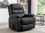 Vente-unique Elektrische relaxfauteuil van stof Antraciet NADINE L 94 cm x H 111 cm x D 86 cm - Thumbnail 2