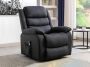 Vente-unique Elektrische relaxfauteuil van stof Antraciet NADINE L 94 cm x H 111 cm x D 86 cm - Thumbnail 1