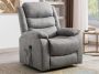 Vente-unique Elektrische relaxfauteuil van stof Grijs NADINE L 94 cm x H 111 cm x D 86 cm - Thumbnail 3