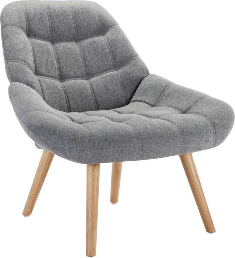 Vente-unique Fauteuil van grijze stof LUOSTO L 87 cm x H 83 cm x D 79 cm