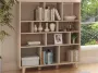 Vente-unique Kast APHELIE 12 hokjes eiken L 120 cm x H 128.8 cm x D 29.6 cm - Thumbnail 2