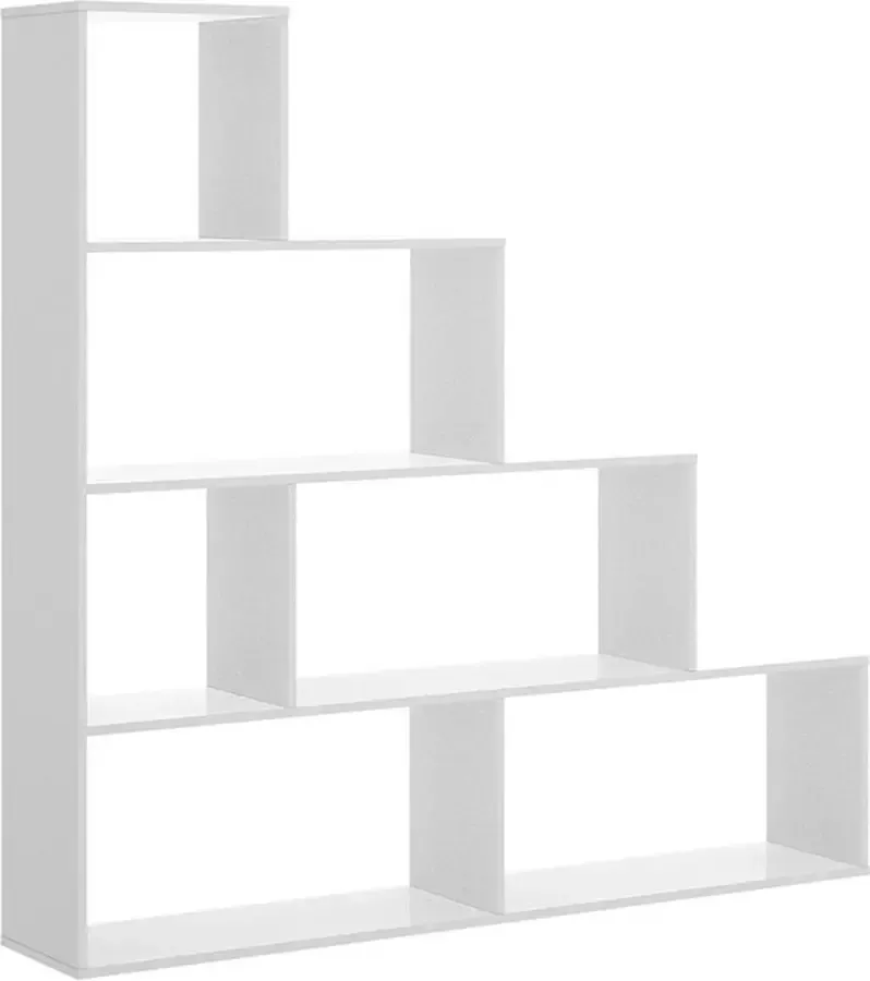 Vente-unique Kast RAJA 6 niveaus wit L 145 cm x H 145 cm x D 29 cm