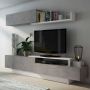 Vente-unique Trasman- TV Meubel Tv-meubel Izquierdo 3 deuren 240cm Grijs; Betonlook - Thumbnail 2