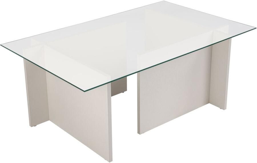 Vente-unique Asir Salontafel wit hout 105 x 65 x 40 cm