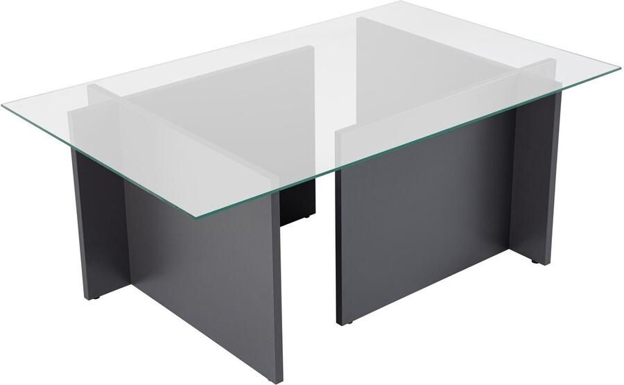 Vente-unique Asir Salontafel Antraciet 105 x 65 x 40 cm