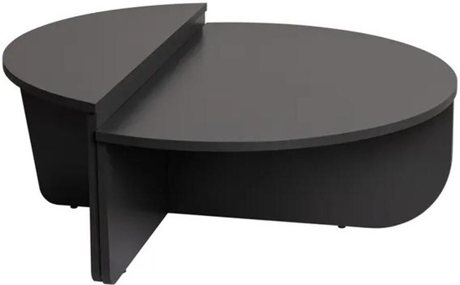 Vente-unique Set van 2 salontafels Antraciet ALOEVA L 90 cm x H 30 cm x D 90 cm