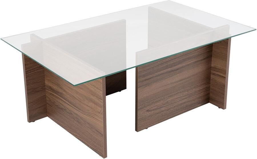 Vente-unique Asir Salontafel Nussbaum 105 x 65 x 40 cm - Foto 2