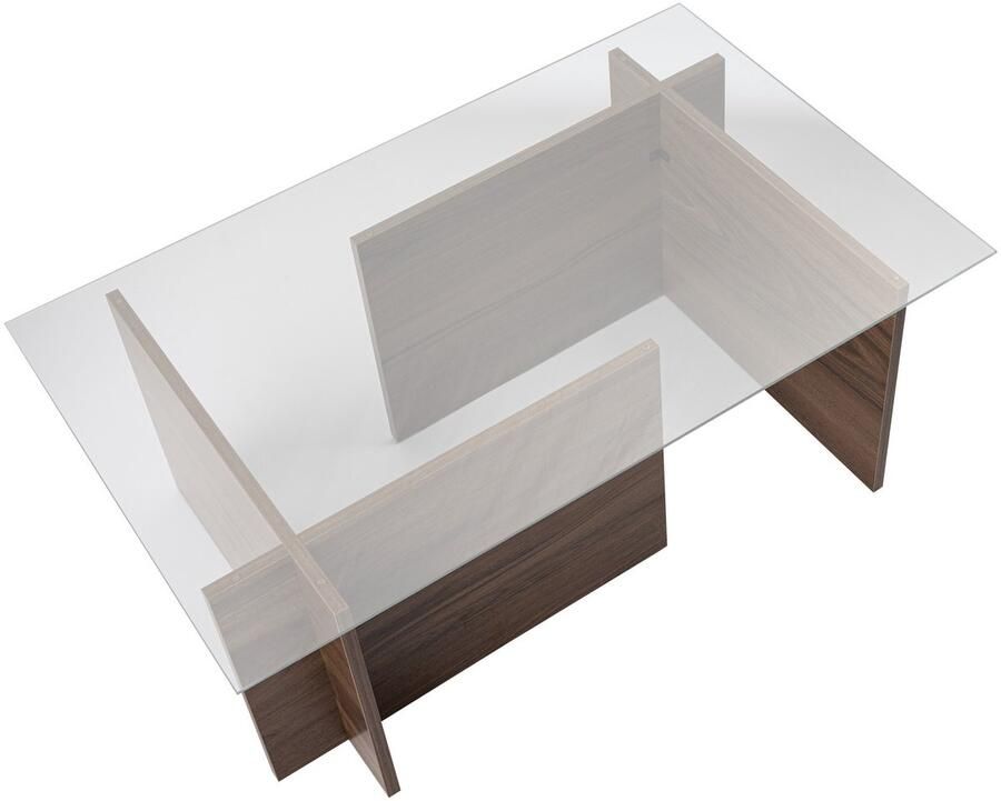 Vente-unique Asir Salontafel Nussbaum 105 x 65 x 40 cm