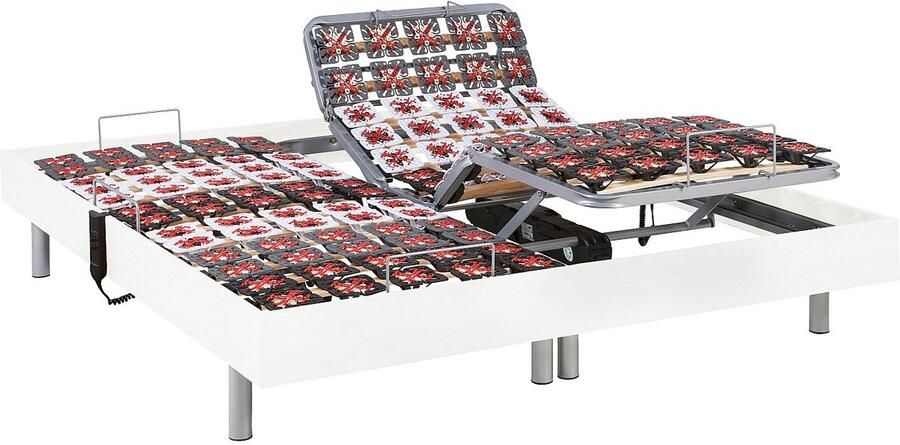 Vente-unique Elektrisch relaxbed met matras met vormgeheugen ATRIDE van DREAMEA OKIN-motoren Wit 2 x 90 x 200 cm L 200 cm x H 35 cm x D 180 cm - Foto 3