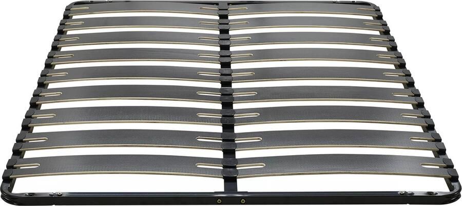 Ysmée Bedbodem met latten om te monteren 140 x 190 cm 2 x 9 latten Antislip Zonder poten Zwart MONTIANO van YSMÉE L 188 cm x H 5 cm x D 138 cm